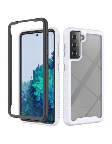 Coque intégrale Galaxy S21 Protection renforcée hybride - Blanc