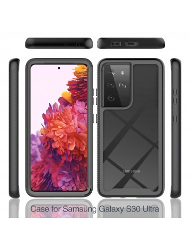 Coque intégrale Galaxy S21 Ultra Protection renforcée hybride - Noir