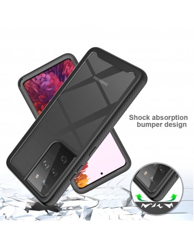 Coque intégrale Galaxy S21 Ultra Protection renforcée hybride - Noir