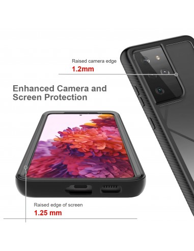 Coque intégrale Galaxy S21 Ultra Protection renforcée hybride - Noir