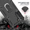 Coque antichoc Galaxy S21 Metal Hybride Armor avec anneau - Noir