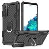 Coque antichoc Galaxy S21 Plus Metal Hybride Armor avec anneau - Noir