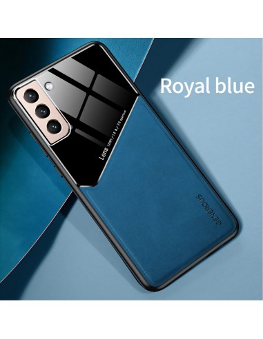 Coque antichoc Galaxy S21 Design avec partie métallique incorporée pour aimant - Bleu foncé