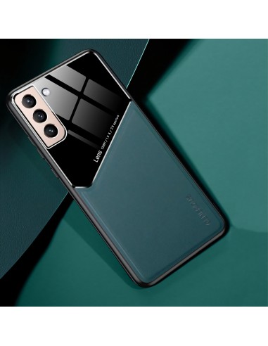 Coque antichoc Galaxy S21 Plus Design avec partie métallique incorporée pour aimant - Vert