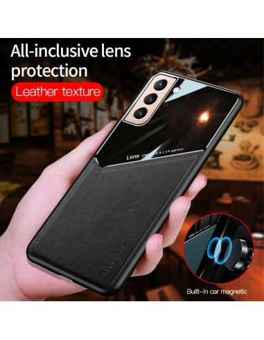 Coque antichoc Galaxy S21 Plus Design avec partie métallique incorporée pour aimant - Noir