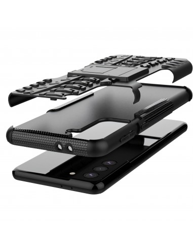 Coque antichoc Galaxy S21 Plus avec support intégré - Noir