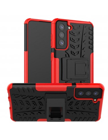 Coque antichoc Galaxy S21 Plus avec support intégré - Rouge