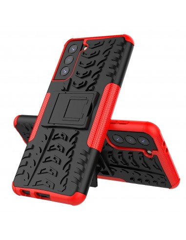 Coque antichoc Galaxy S21 Plus avec support intégré - Rouge
