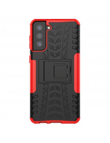 Coque antichoc Galaxy S21 Plus avec support intégré - Rouge