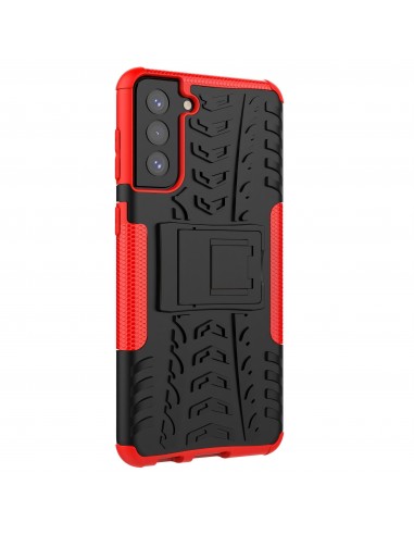 Coque antichoc Galaxy S21 Plus avec support intégré - Rouge