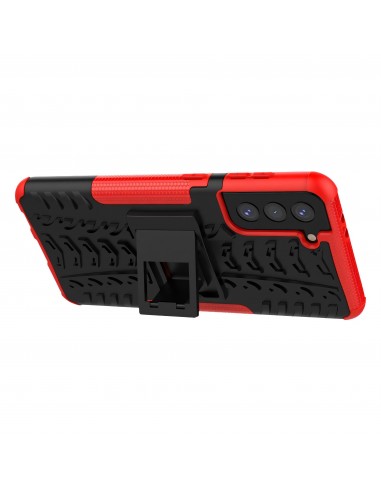 Coque antichoc Galaxy S21 Plus avec support intégré - Rouge