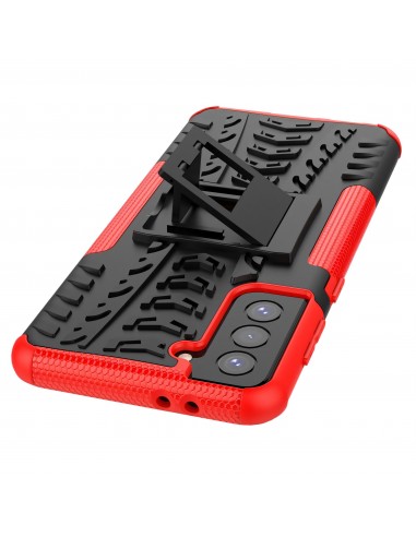 Coque antichoc Galaxy S21 Plus avec support intégré - Rouge