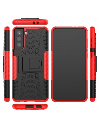 Coque antichoc Galaxy S21 Plus avec support intégré - Rouge