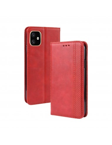 Etui iPhone 11 Pro Max Vintage Simili cuir - Rouge