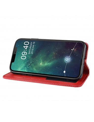 Etui iPhone 11 Pro Max Vintage Simili cuir - Rouge