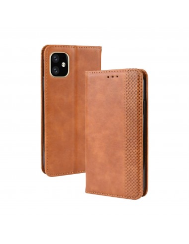 Etui iPhone 11 Pro Max Vintage Simili cuir - Marron
