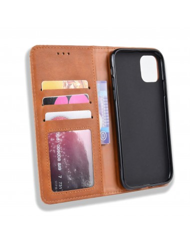 Etui iPhone 11 Pro Max Vintage Simili cuir - Marron