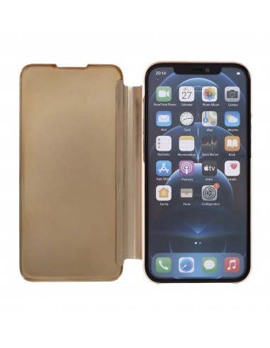 Etui de protection iPhone 12 Pro Max Effet mirroir - Or