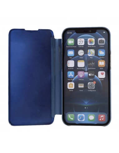 Etui de protection iPhone 12 Pro Max Effet mirroir - Bleu