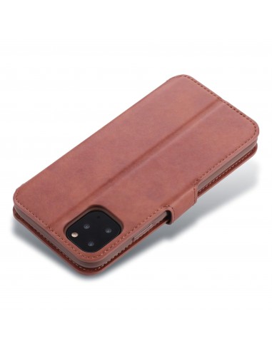 Etui portefeuille iPhone 12 et 12 Pro avec Rabat AZNS - Marron