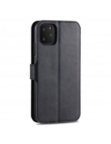 Etui portefeuille iPhone 12 et 12 Pro avec Rabat AZNS - Noir