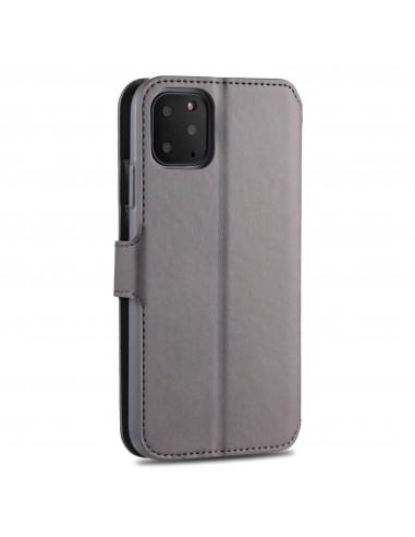 Etui portefeuille iPhone 12 et 12 Pro avec Rabat AZNS - Gris