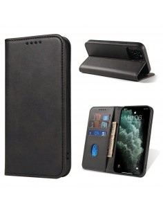 Etui portefeuille iPhone 12 mini Style cuir Business - Noir