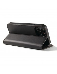 Etui portefeuille iPhone 12 mini Style cuir Business - Noir 2