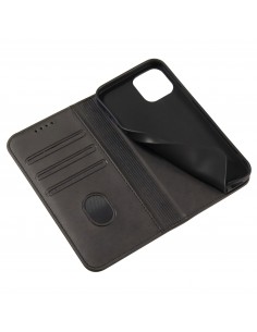 Etui portefeuille iPhone 12 mini Style cuir Business - Noir
