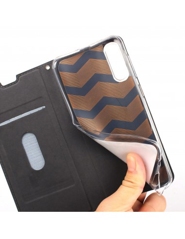 Etui portefeuille Galaxy A50 Simili cuir - Noir