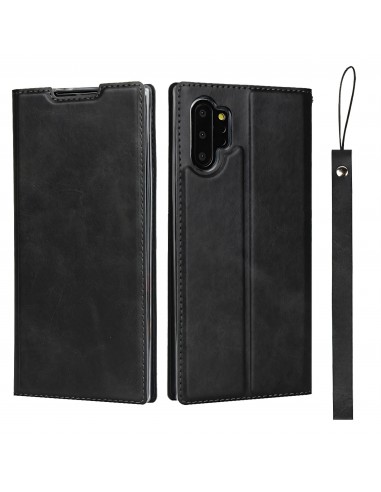 Etui portefeuille Galaxy Note 10 Plus Simili cuir - Noir