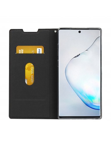Etui portefeuille Galaxy Note 10 Plus Simili cuir - Noir