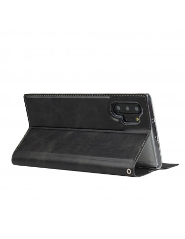 Etui portefeuille Galaxy Note 10 Plus Simili cuir - Noir