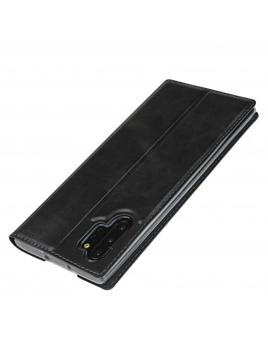 Etui portefeuille Galaxy Note 10 Plus Simili cuir - Noir