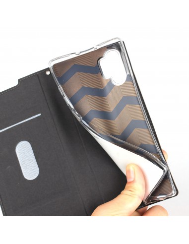 Etui portefeuille Galaxy Note 10 Plus Simili cuir - Noir