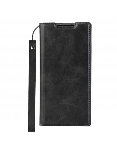 Etui portefeuille Galaxy Note 10 Simili cuir - Noir