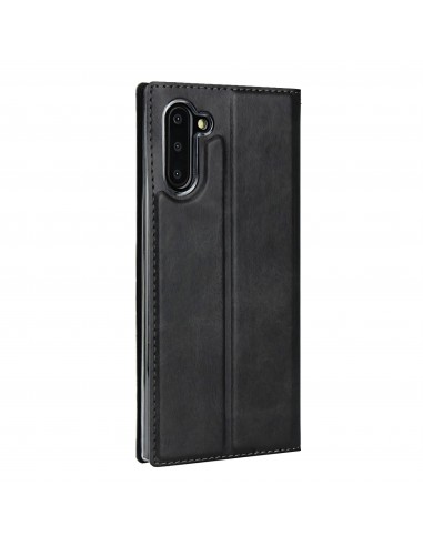 Etui portefeuille Galaxy Note 10 Simili cuir - Noir