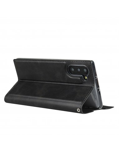Etui portefeuille Galaxy Note 10 Simili cuir - Noir