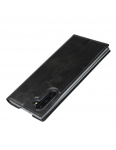Etui portefeuille Galaxy Note 10 Simili cuir - Noir