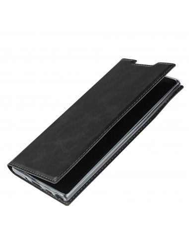 Etui portefeuille Galaxy Note 10 Simili cuir - Noir
