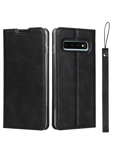 Etui portefeuille Galaxy S10 Simili cuir - Noir