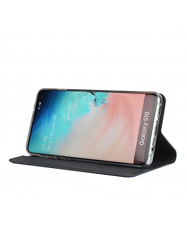 Etui portefeuille Galaxy S10 Simili cuir - Noir