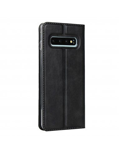 Etui portefeuille Galaxy S10 Plus Simili cuir - Noir