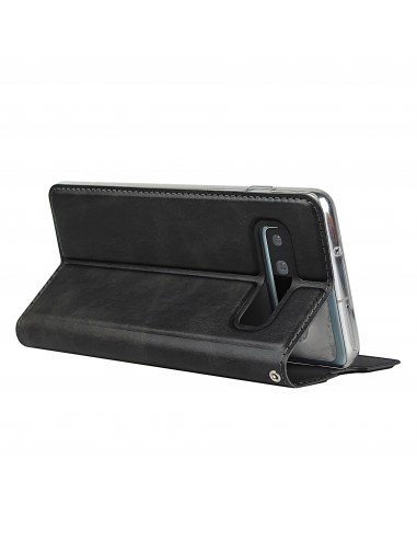 Etui portefeuille Galaxy S10 Plus Simili cuir - Noir