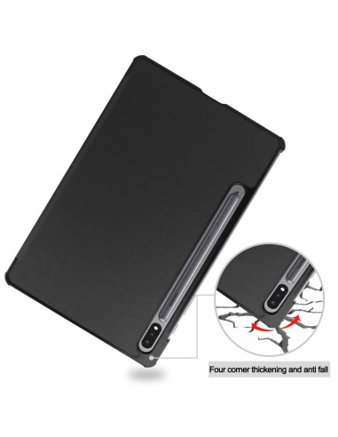 Housse de protection Galaxy Tab S7 avec support pliable style Smart Case - Noir