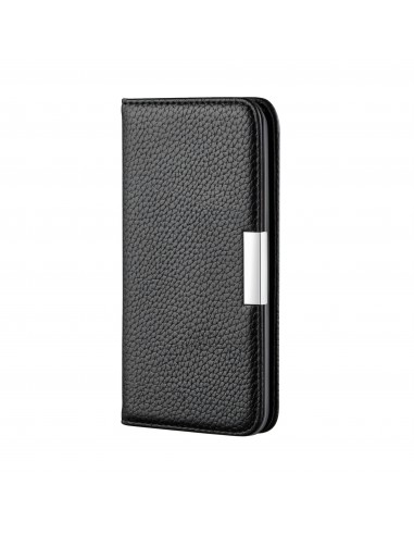 Etui portefeuille Galaxy A51 Style cuir avec fermeture magnétique et rangement carte - Noir