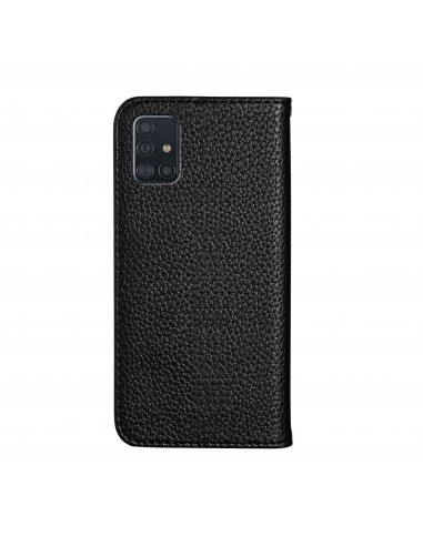 Etui portefeuille Galaxy A51 Style cuir avec fermeture magnétique et rangement carte - Noir