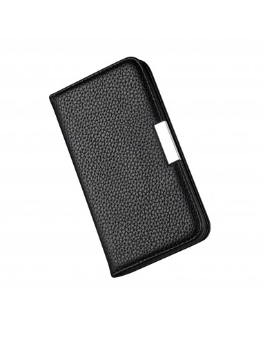 Etui portefeuille Galaxy A51 Style cuir avec fermeture magnétique et rangement carte - Noir