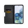 Etui portefeuille Galaxy A51 Style cuir avec fermeture magnétique et rangement carte - Noir