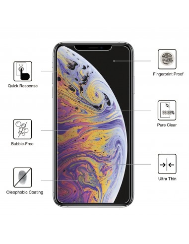 Film en verre trempé iPhone 11 et XR 0.25 mm 9H - Transparent